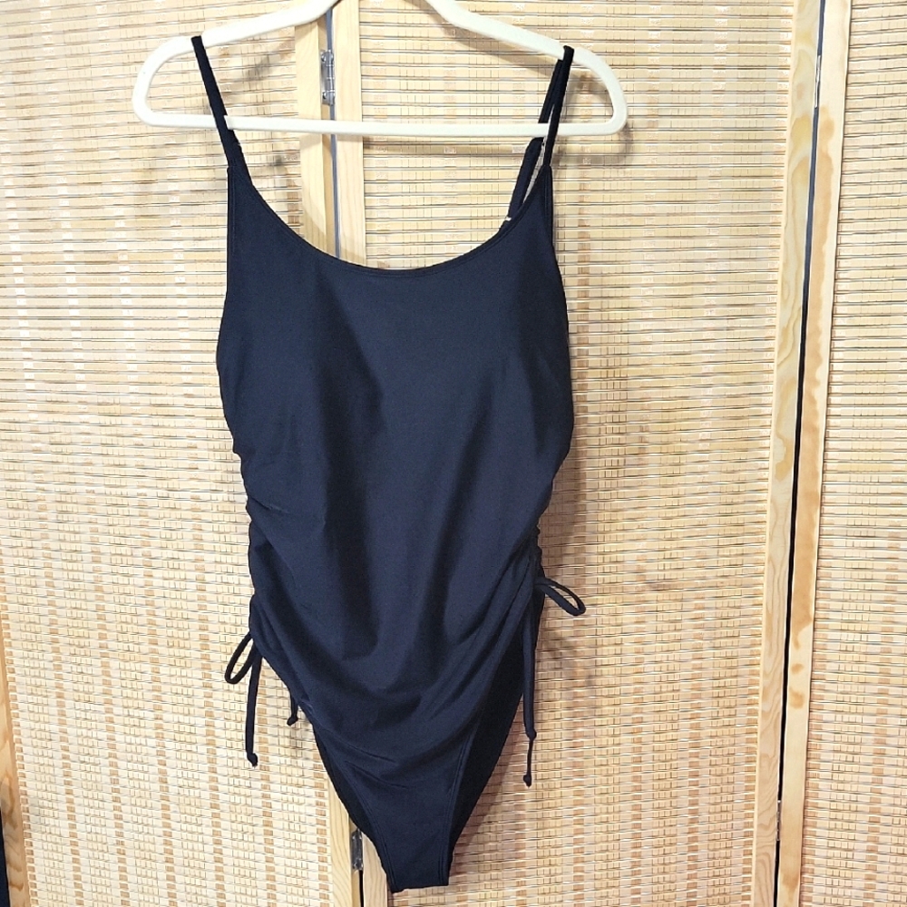NWOT Women's Viottiset Ruched High Cut One Piece Swimsuit - Size XL